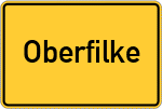 Place name sign Oberfilke