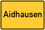 Place name sign Aidhausen