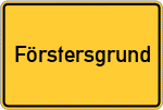 Place name sign Förstersgrund