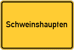 Place name sign Schweinshaupten