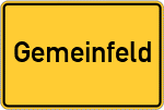 Place name sign Gemeinfeld