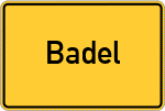 Place name sign Badel