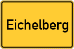 Place name sign Eichelberg, Unterfranken