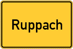 Place name sign Ruppach, Unterfranken