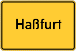 Place name sign Haßfurt