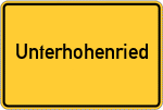 Place name sign Unterhohenried