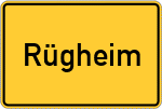 Place name sign Rügheim