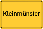 Place name sign Kleinmünster
