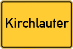 Place name sign Kirchlauter