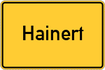 Place name sign Hainert
