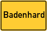 Place name sign Badenhard