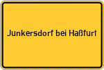 Place name sign Junkersdorf bei Haßfurt