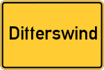 Place name sign Ditterswind