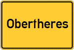 Place name sign Obertheres