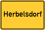 Place name sign Herbelsdorf