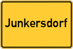 Place name sign Junkersdorf
