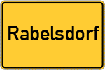 Place name sign Rabelsdorf