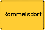 Place name sign Römmelsdorf