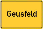 Place name sign Geusfeld