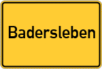 Place name sign Badersleben