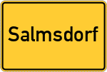 Place name sign Salmsdorf, Oberfranken
