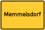 Place name sign Memmelsdorf
