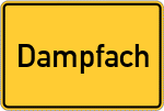 Place name sign Dampfach