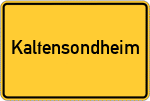 Place name sign Kaltensondheim