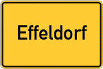 Place name sign Effeldorf