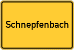 Place name sign Schnepfenbach