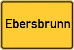 Place name sign Ebersbrunn