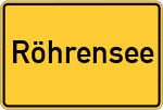 Place name sign Röhrensee