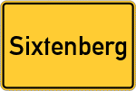 Place name sign Sixtenberg, Oberfranken