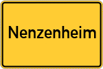 Place name sign Nenzenheim