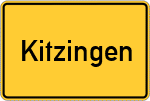 Place name sign Kitzingen