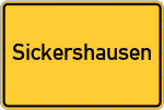 Place name sign Sickershausen