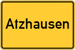 Place name sign Atzhausen