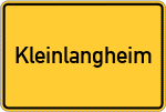 Place name sign Kleinlangheim