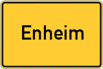 Place name sign Enheim