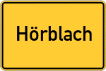 Place name sign Hörblach