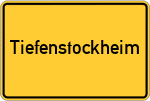 Place name sign Tiefenstockheim