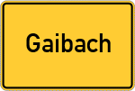 Place name sign Gaibach