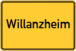 Place name sign Willanzheim