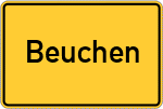 Place name sign Beuchen