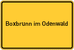 Place name sign Boxbrunn im Odenwald