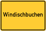 Place name sign Windischbuchen