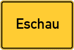 Place name sign Eschau
