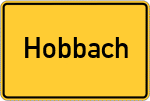 Place name sign Hobbach