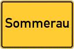 Place name sign Sommerau, Unterfranken
