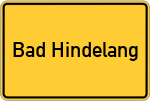 Place name sign Bad Hindelang